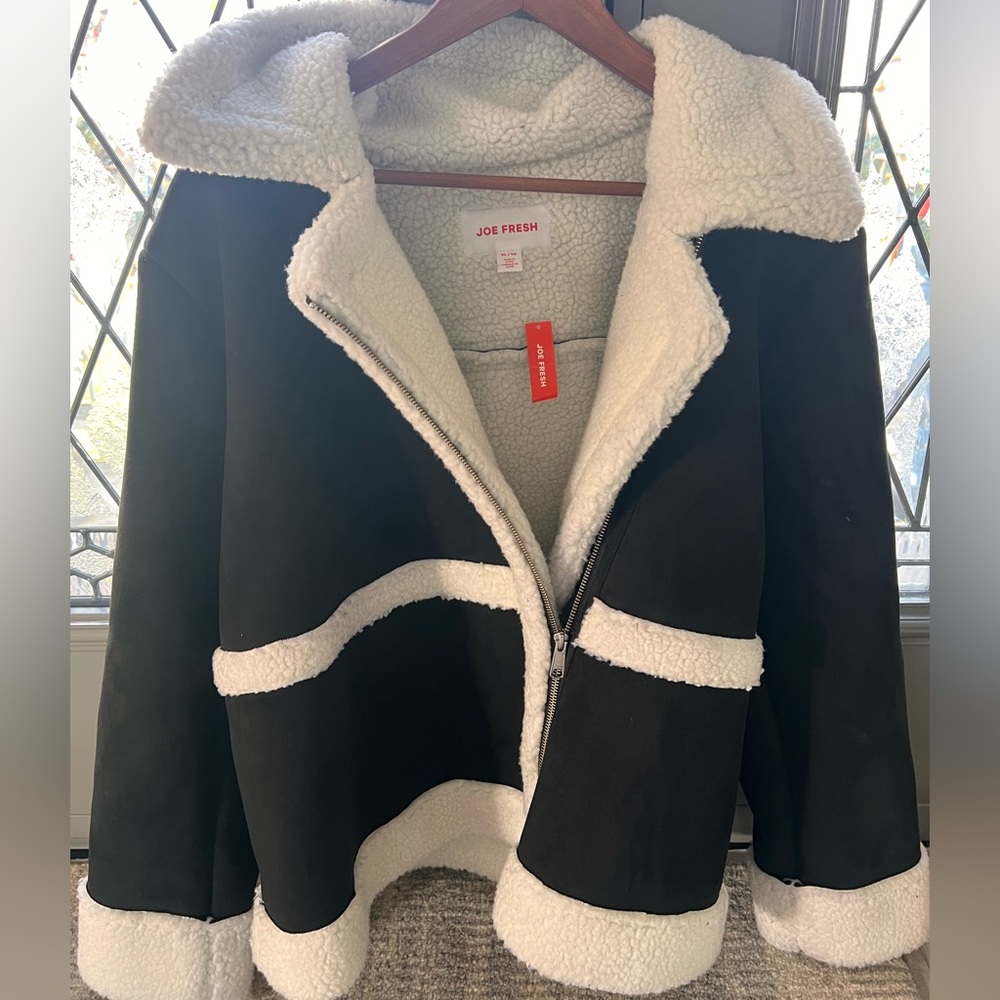 Joe Fresh Black Sherpa Jacket